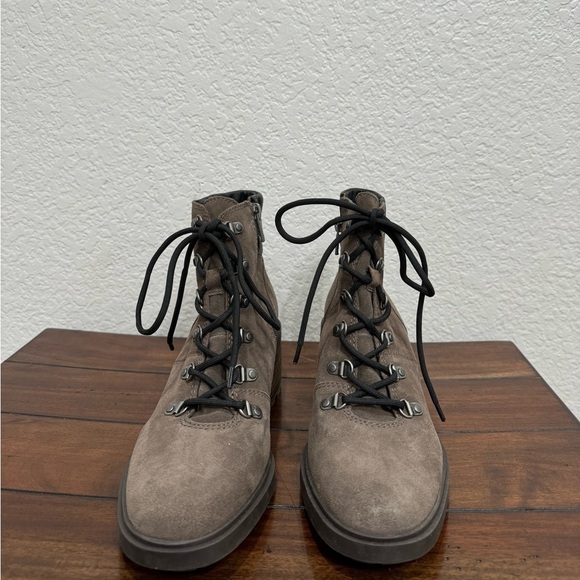 Lucky Brand Dareek Suede Combat Boots Size 8.5 - Picture 3 of 8